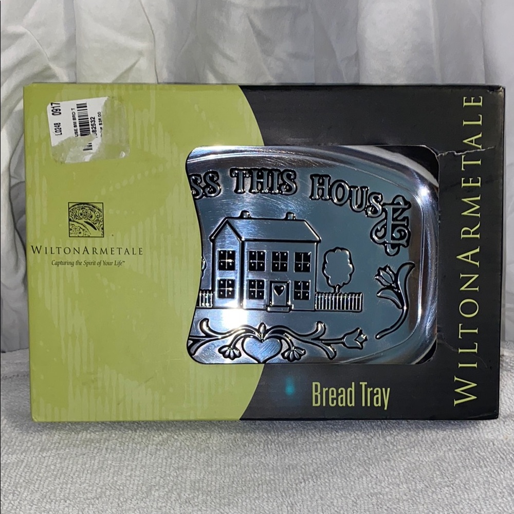 Wilton Armetale Bread Tray “Bless This House”NIB, 2010